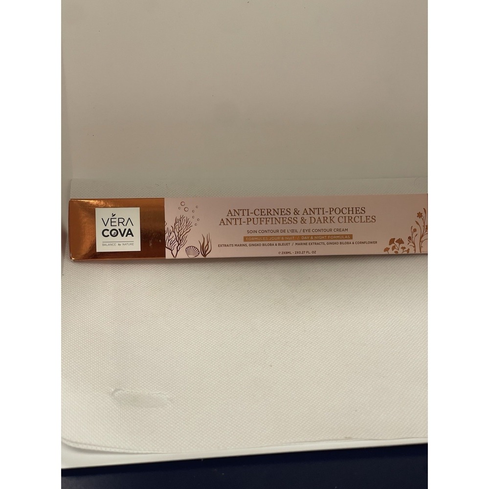 VERA COVA ANTI-PUFFINESS & DARK CIRCLES EYE CONTOUR CREAM 2 x 0.27 OZ BOXED